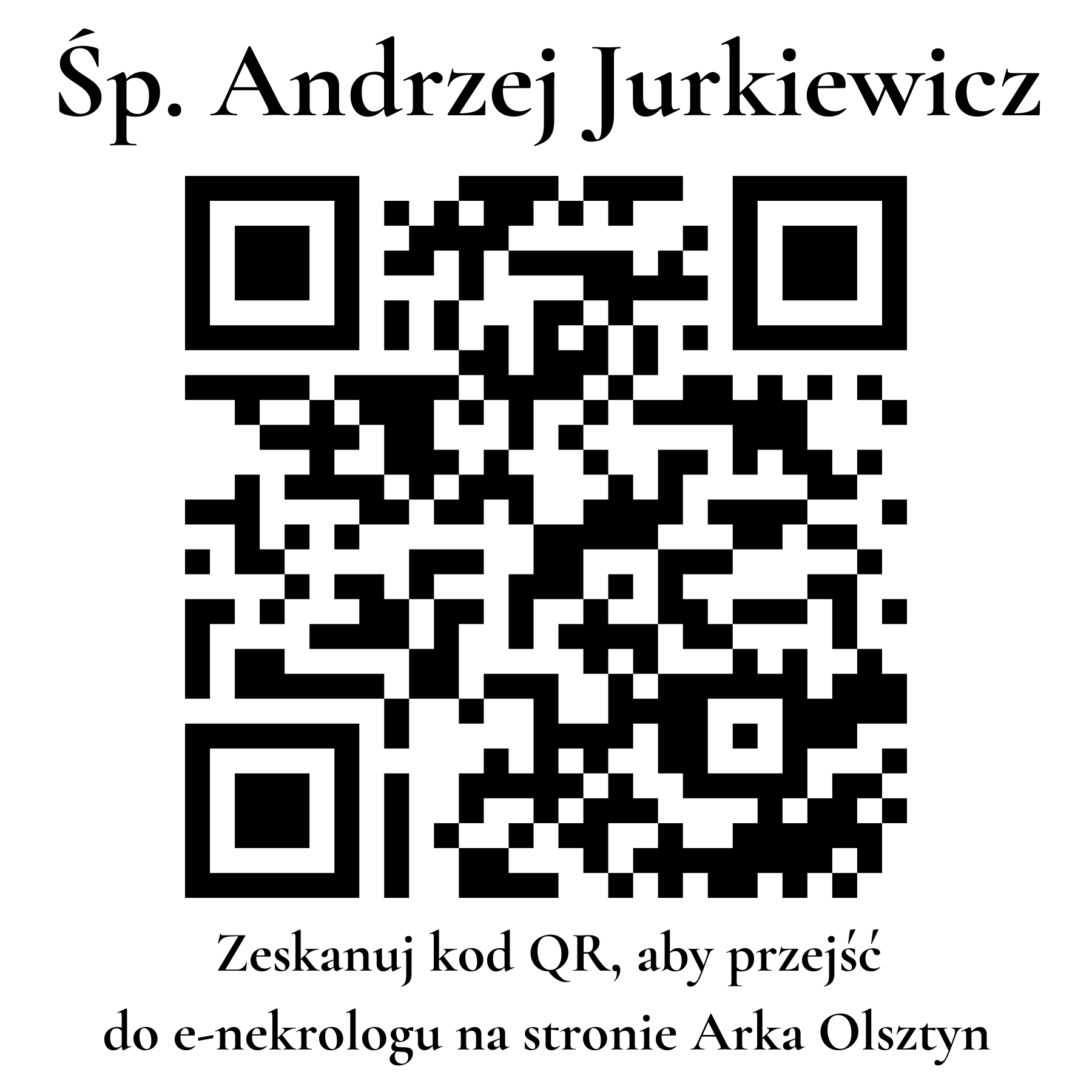 Kod QR do nekrologu Andrzej Jurkiewicz
