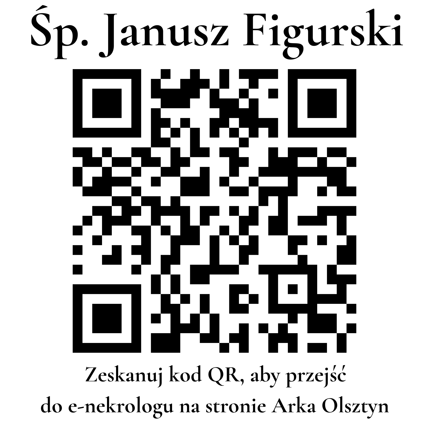 Kod QR do nekrologu Janusz Figurski