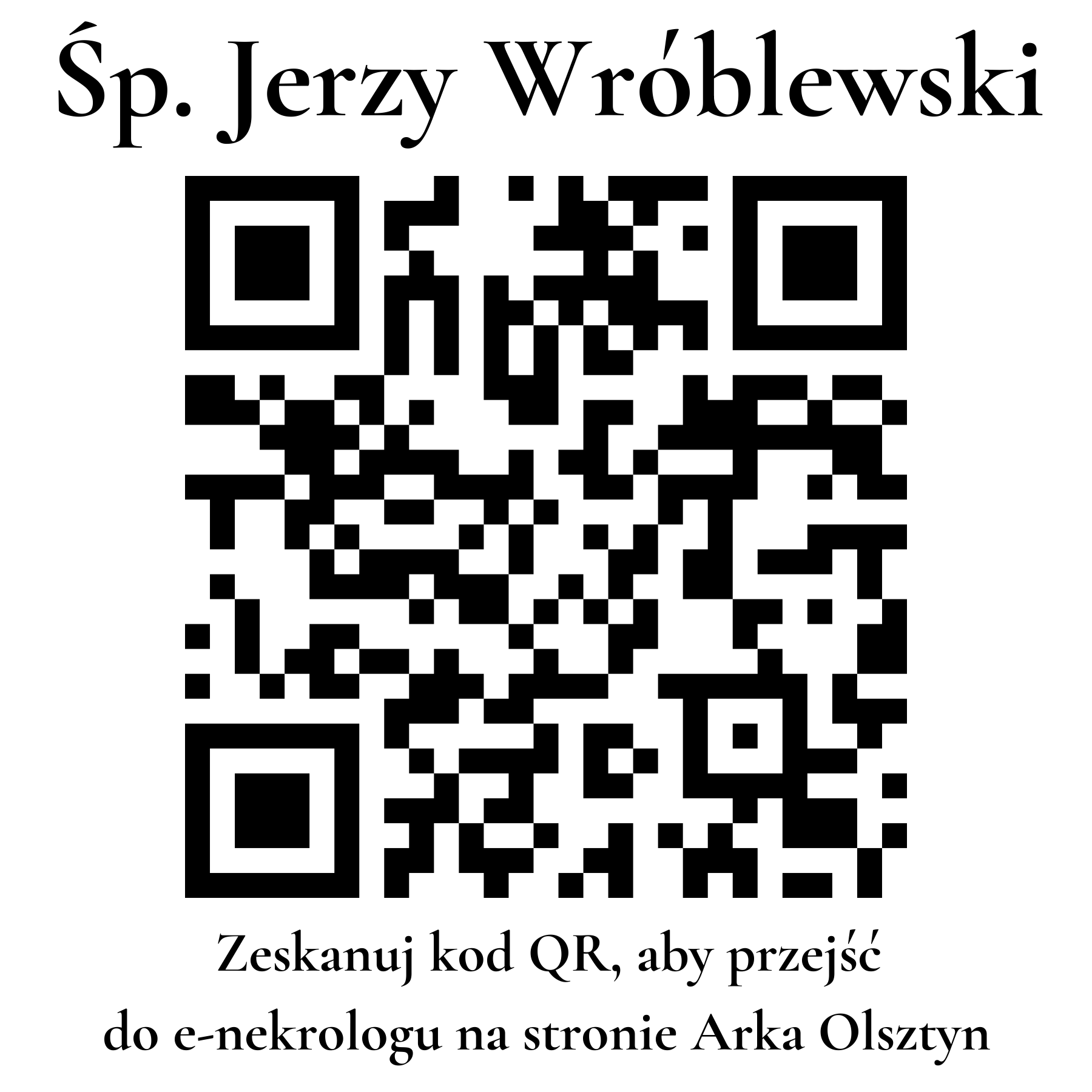 Kod QR do nekrologu Jerzy Wróblewski