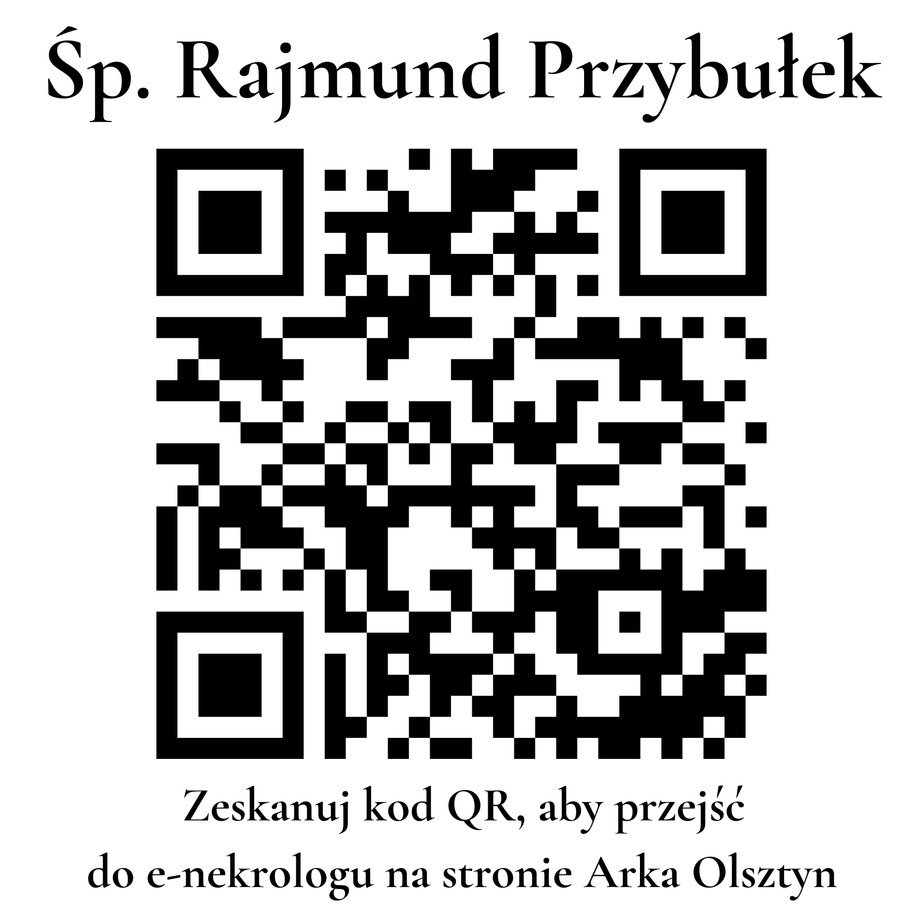 Kod QR do nekrologu Rajmund Przybułek