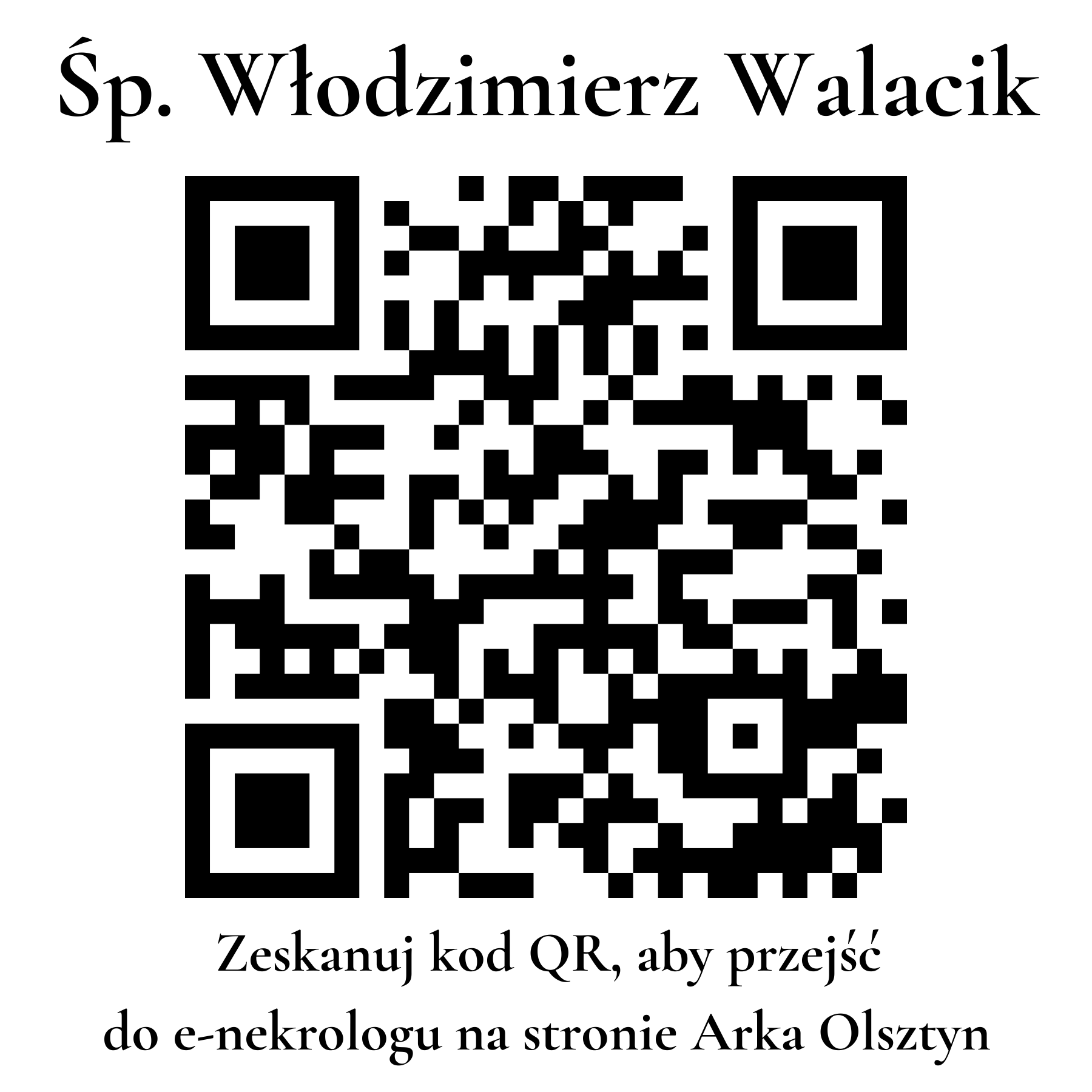 Kod QR do nekrologu Włodzimierz Walacik