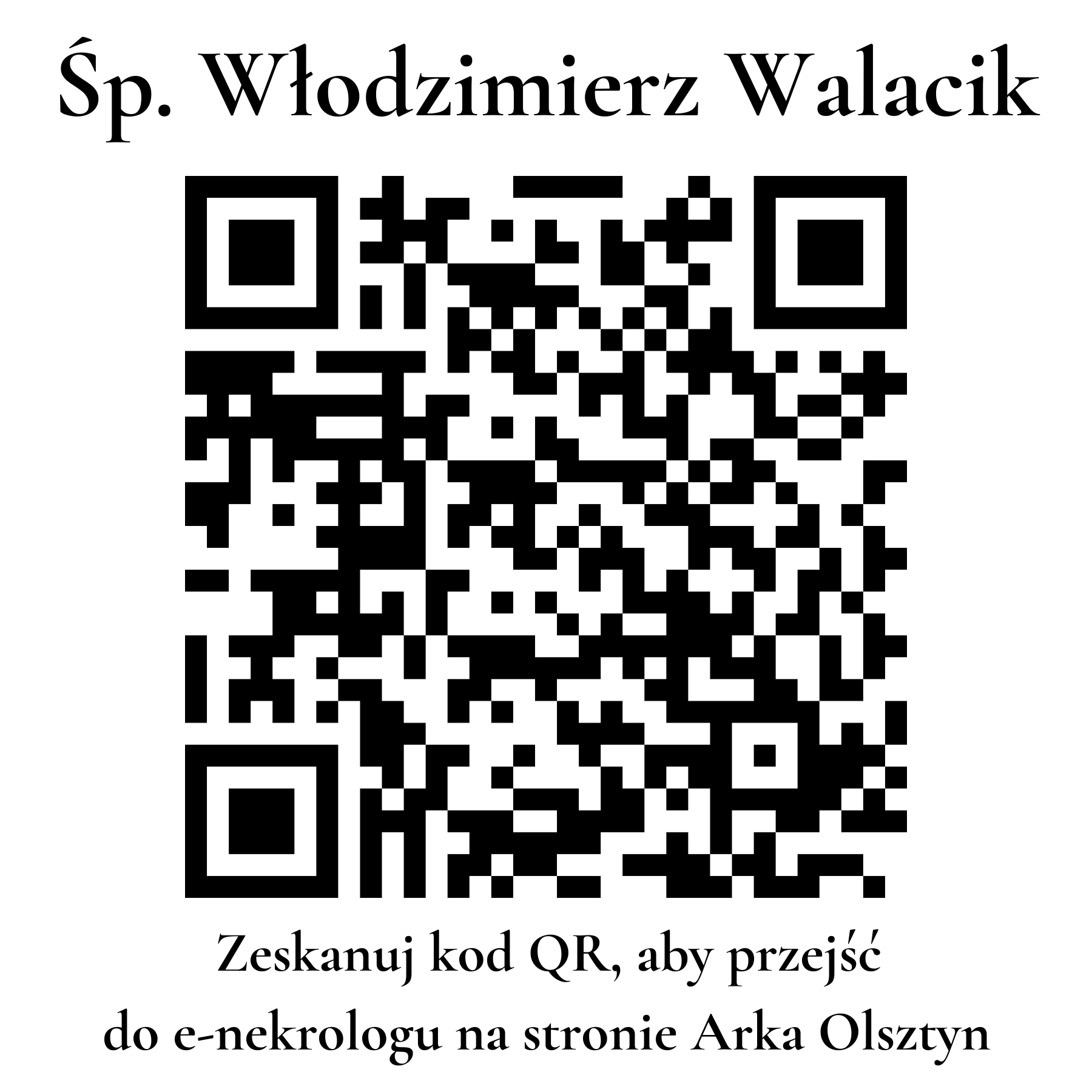 Kod QR do nekrologu Włodzimierz Walacik